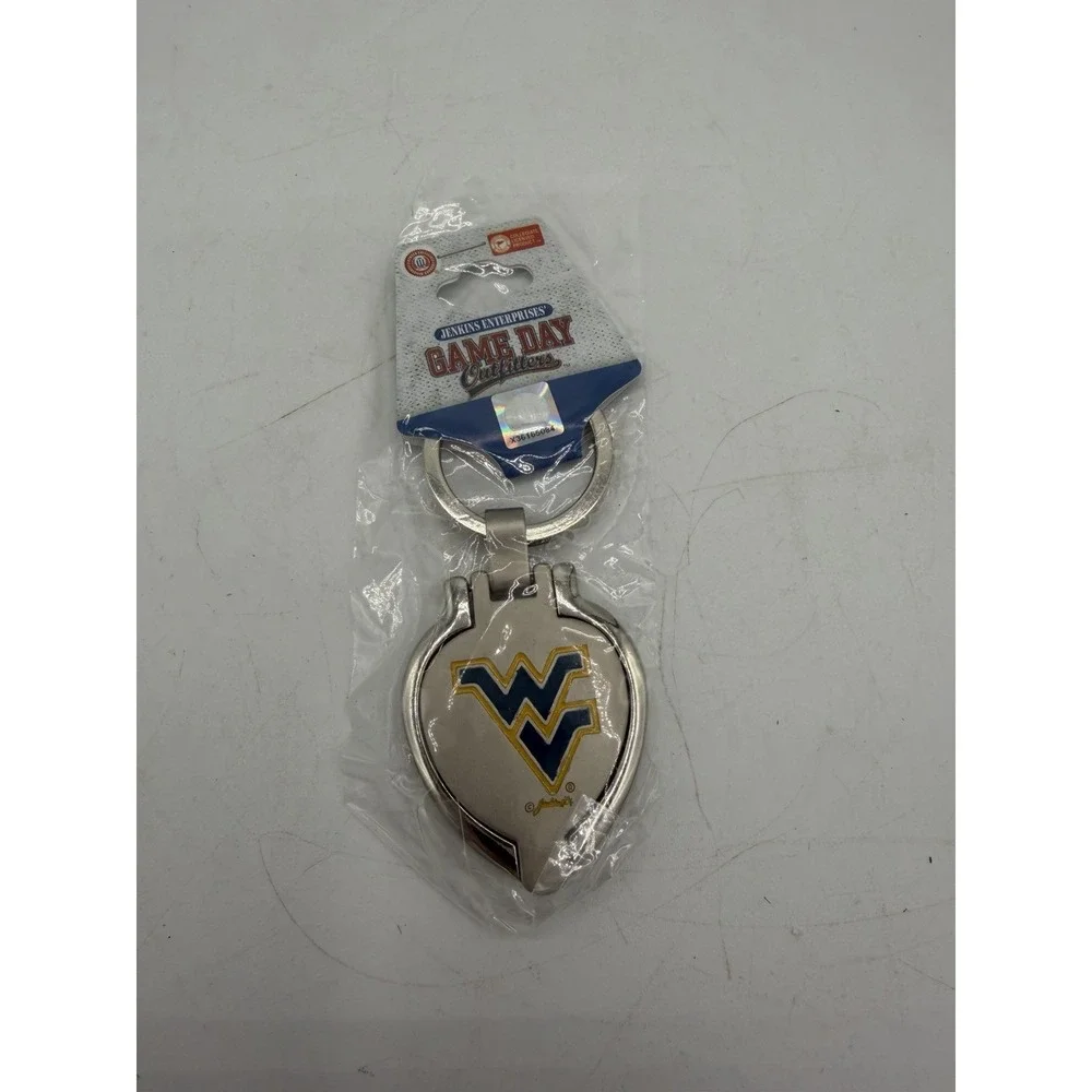💙💛 WVU Game Day Outfitters Metal Picture Frame Key‎ Chain 🔑